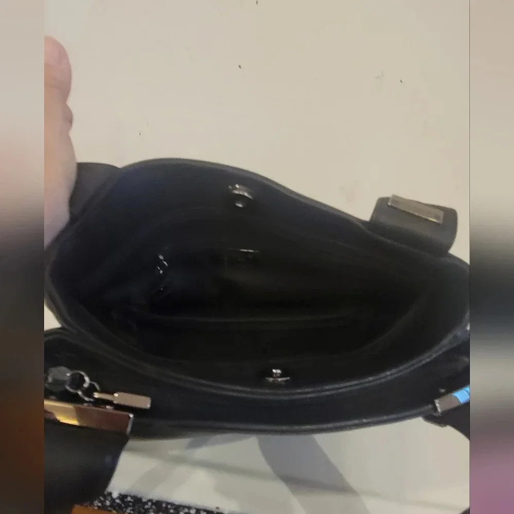 PERLINA BLACK LEATHER‎ SHOULDERBAG HANDBAG